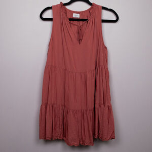 Aritzia Wilfred Daiquiri coral mini tiered dress-XS